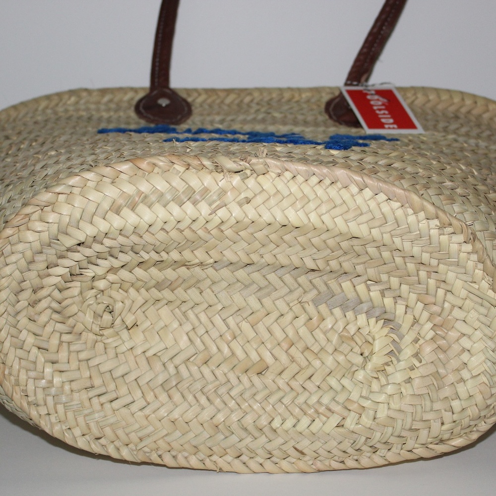 POOLSIDE "ALWAYS ON VACAY" BEACH TOTE STRAW BAG - Picture 8 of 8